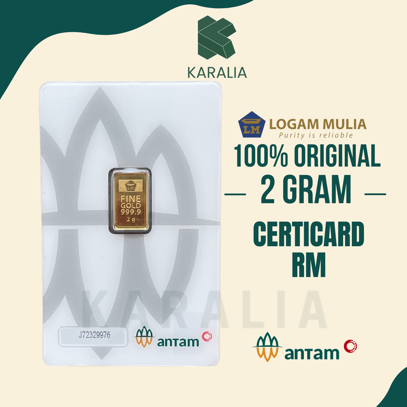 Emas Antam 2 Gram Certicard RM
